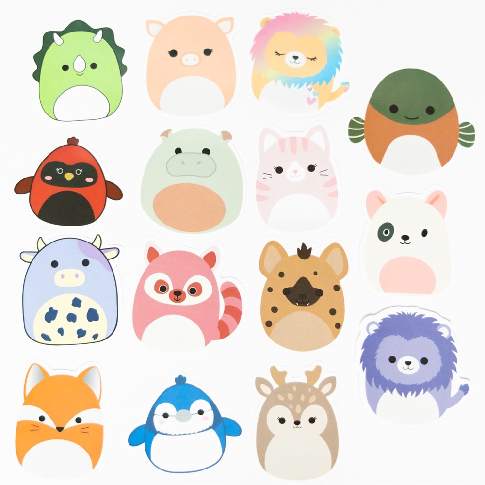 15 pcs Squishmallows Vinyl stickers decals